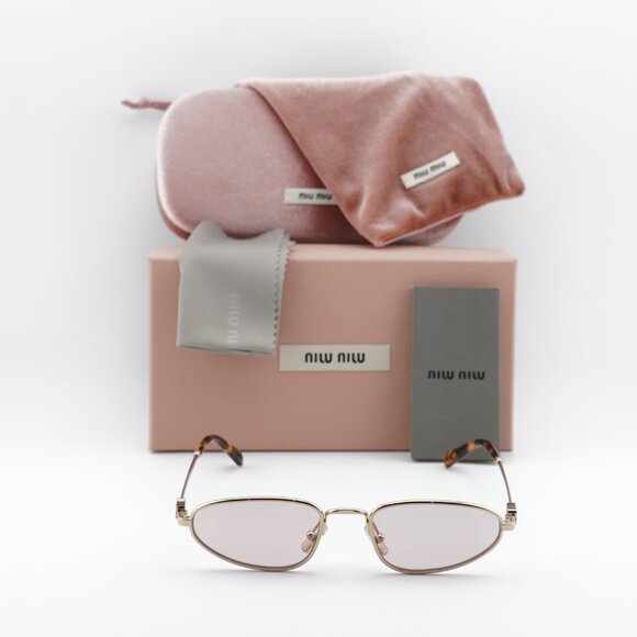 Miu Miu MUA52S ZVN4I0 Cat Eye Sunglasses - Gold/Pink - Picture 4 of 10